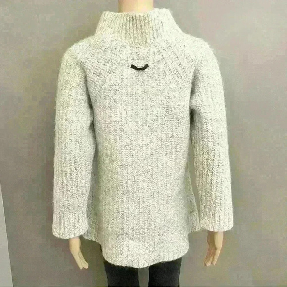 Cotelac  Alpaca Wool Oversized Minimalist Grey Turtle Neck Chunky Sweater - Picture 4 of 14